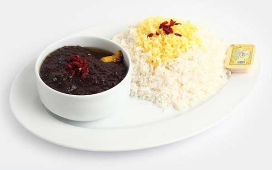 چلو فسنجان مرغ